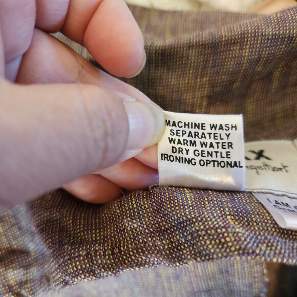 FLAX 100% Linen 1x Ruby Fruit Color Cross Weave Jacket Long Sleeves NWT Comfort - Picture 14 of 14